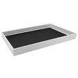 White Leatherette Wrapped Jewelry Tray-1"-Full Size