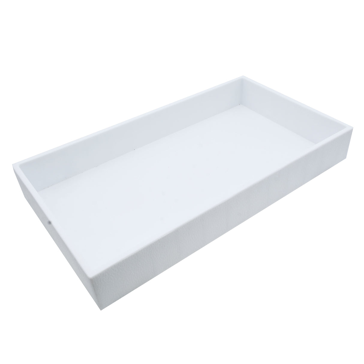 White Plastic Stackable Full Size Jewelry Display Tray, 2" Tall