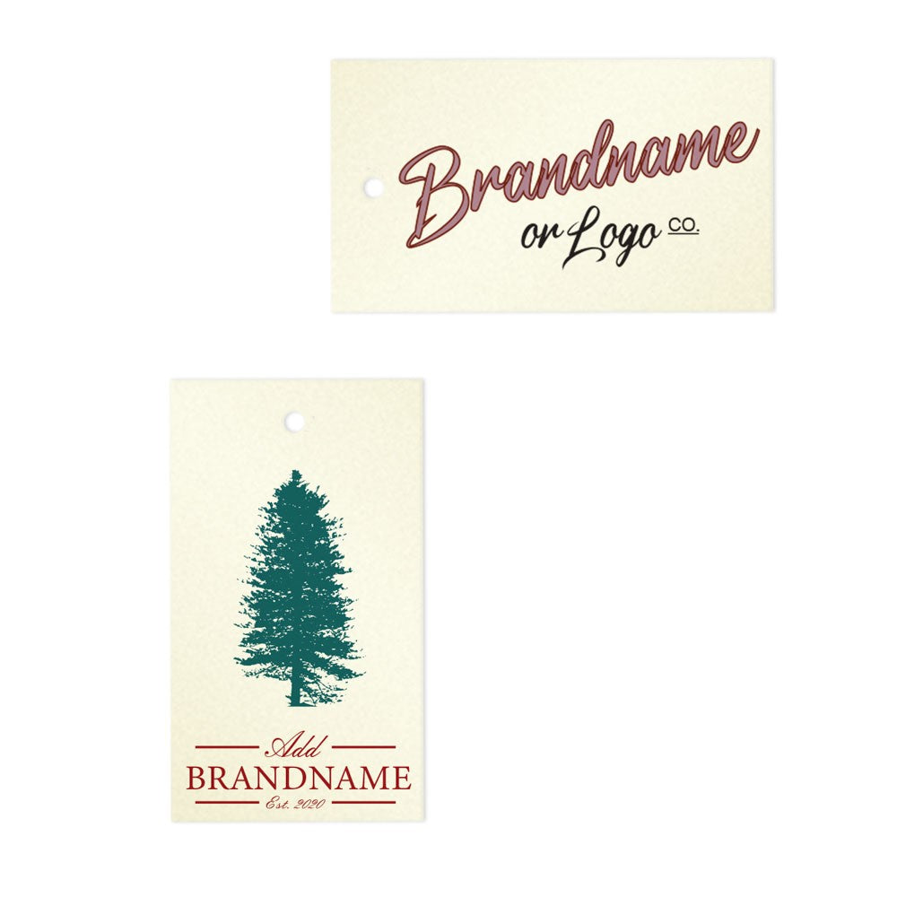 Ivory Custom Printed Hanging Hole Clothing Shopping Tags