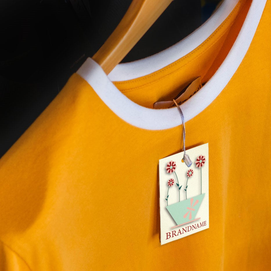 Ivory Custom Printed Hanging Hole Clothing Shopping Tags