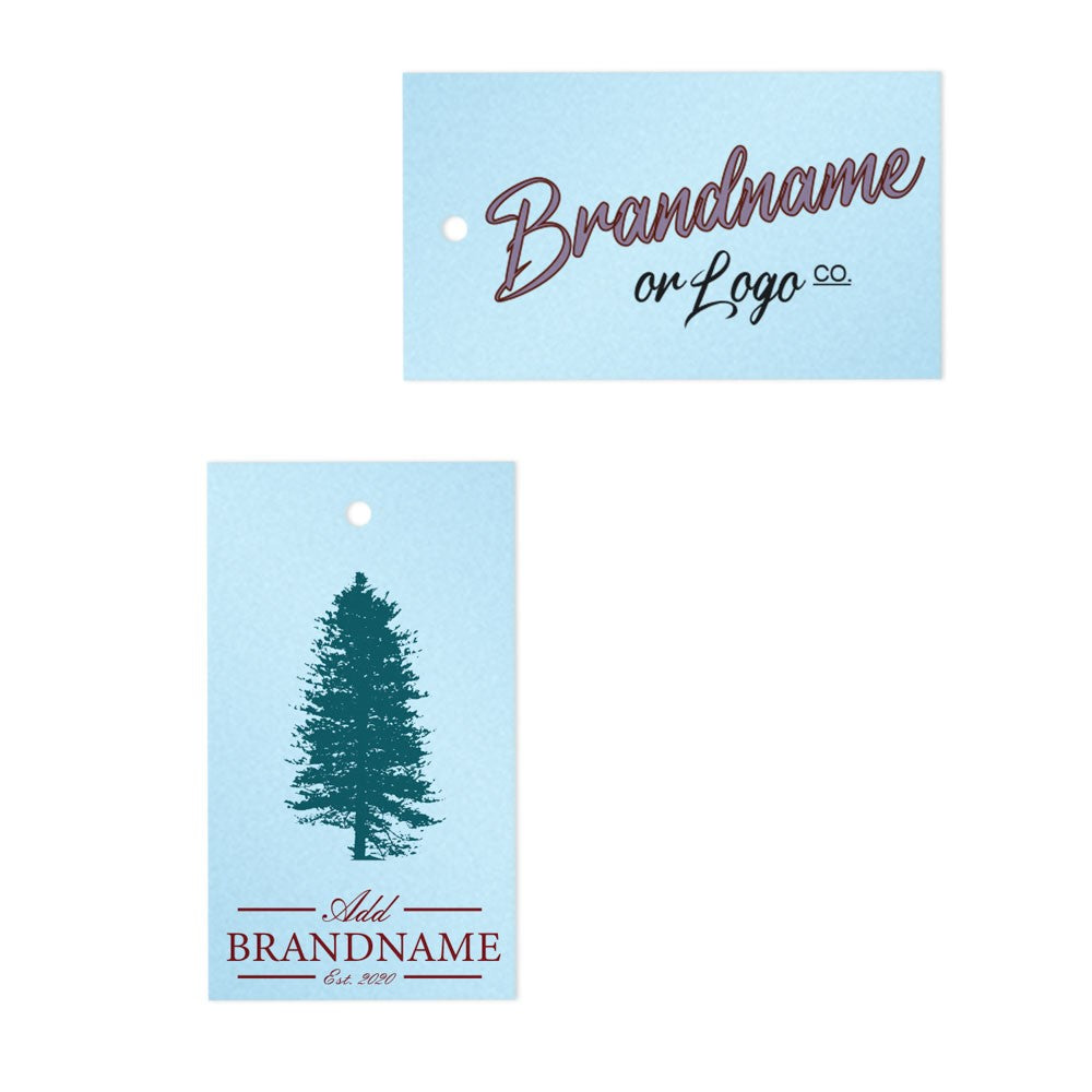 Shimmer Blue Custom Printed Hanging Hole Clothing Shopping Tags,