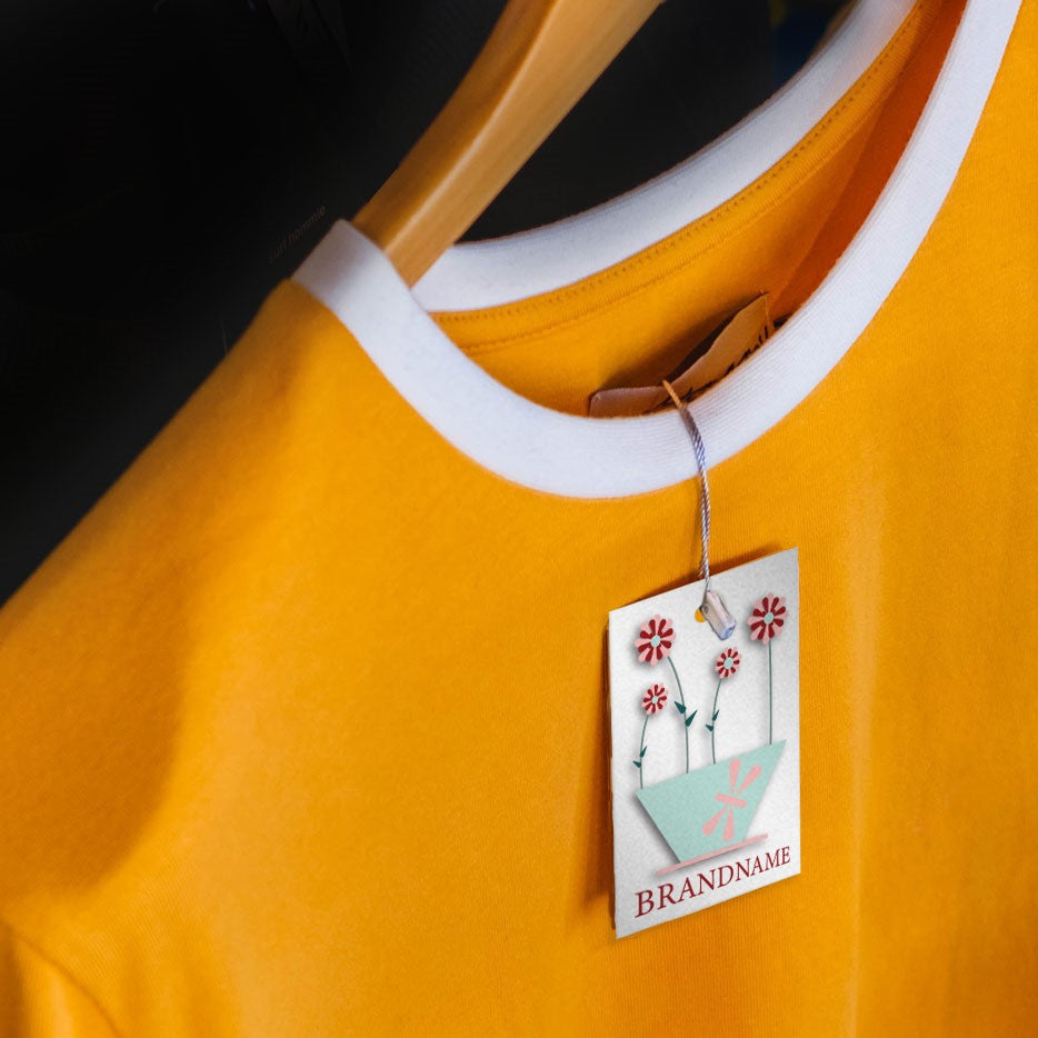 Shimmer Silver Custom Printed Hanging Hole Clothing Shopping Tags