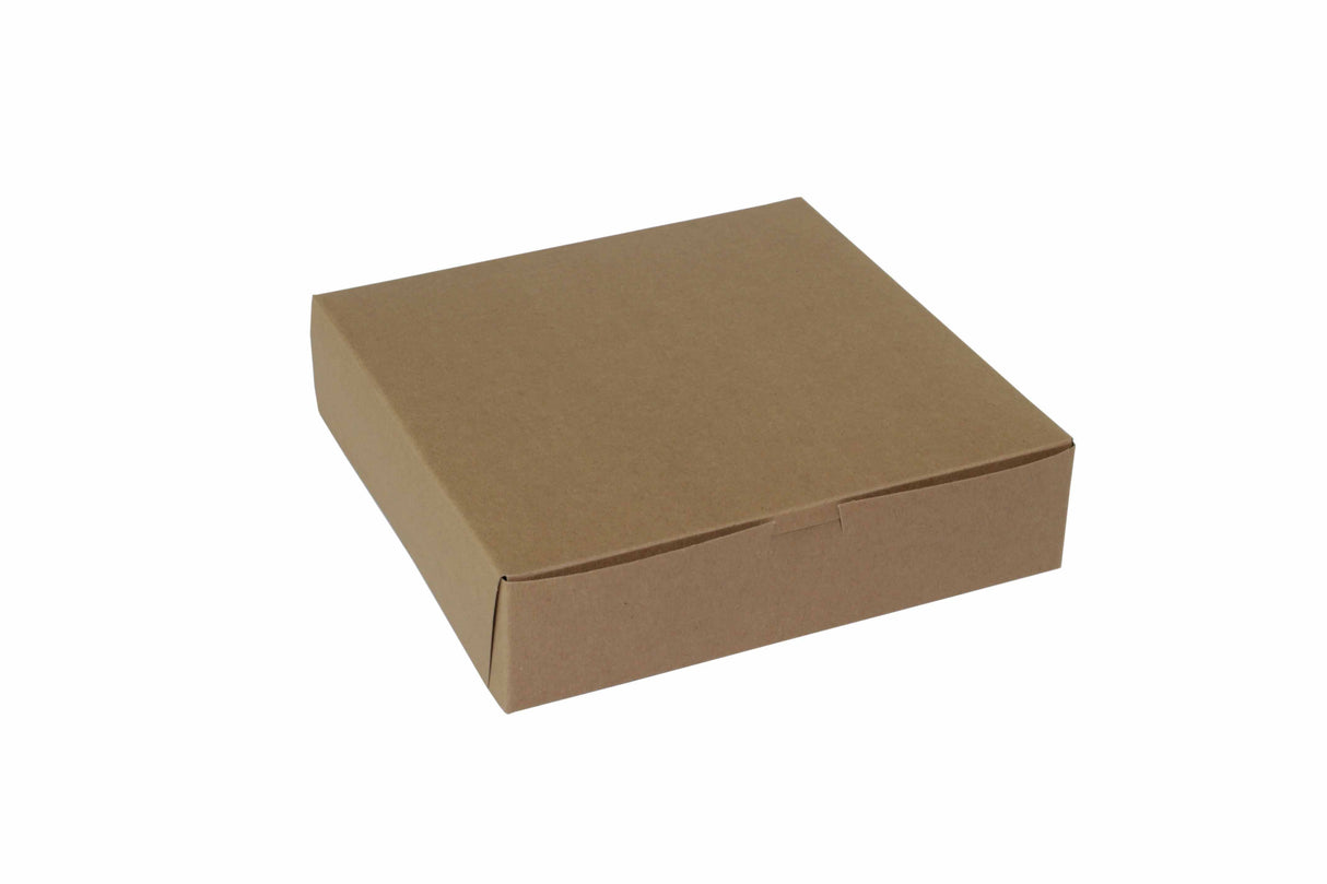 10" x 10" x 2-1/2" Kraft 1-PC Cornerlock Bakey Boxes - 250 Pieces Per Pack