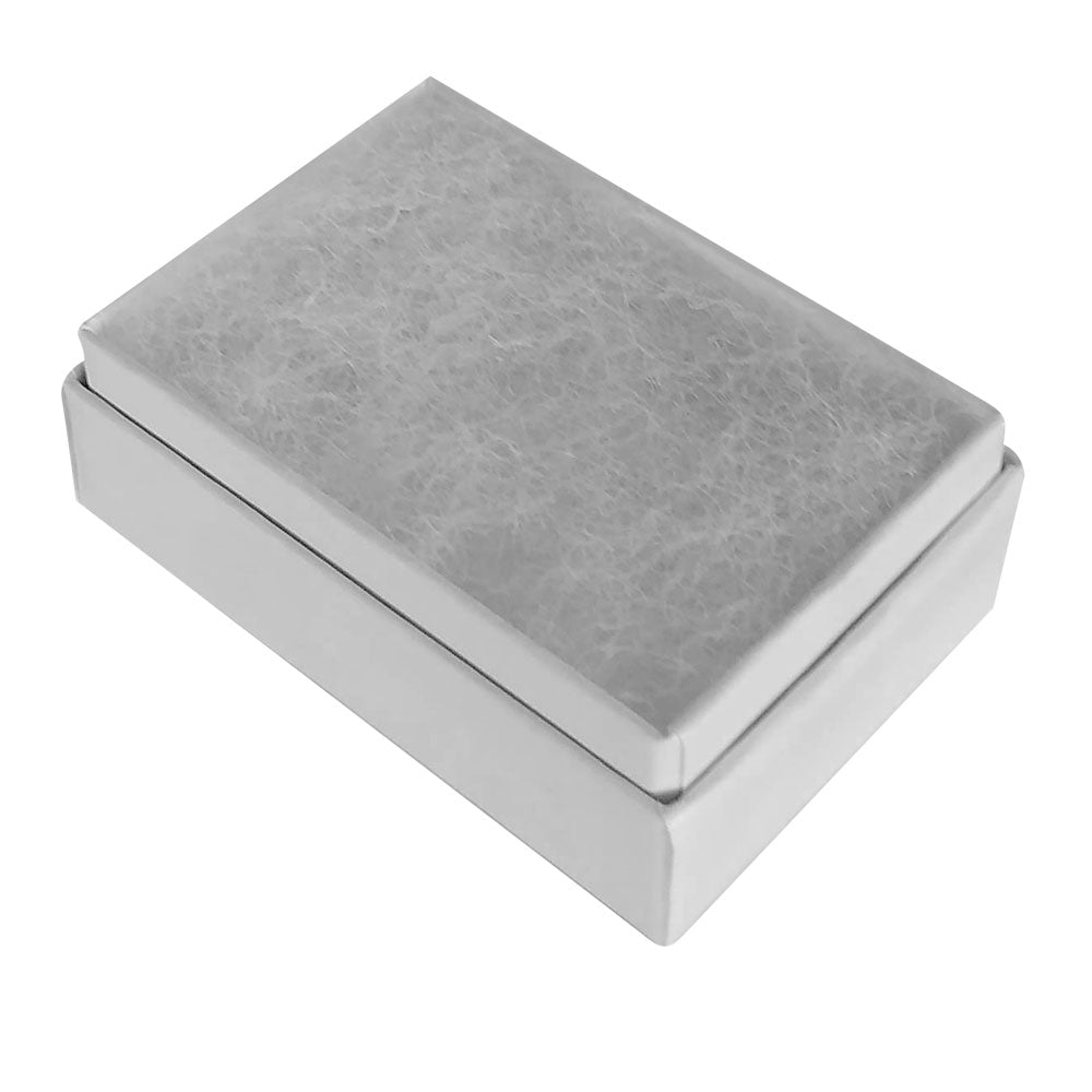Premium White Chrome Cotton Filled Jewelry Gift Boxes #11