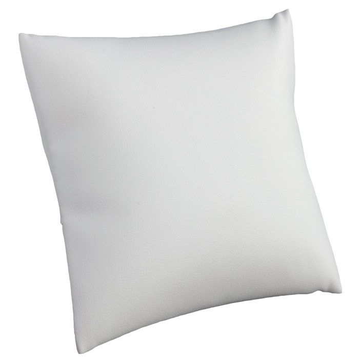 White Leatherette Jewelry Bracelet / Watch Pillow