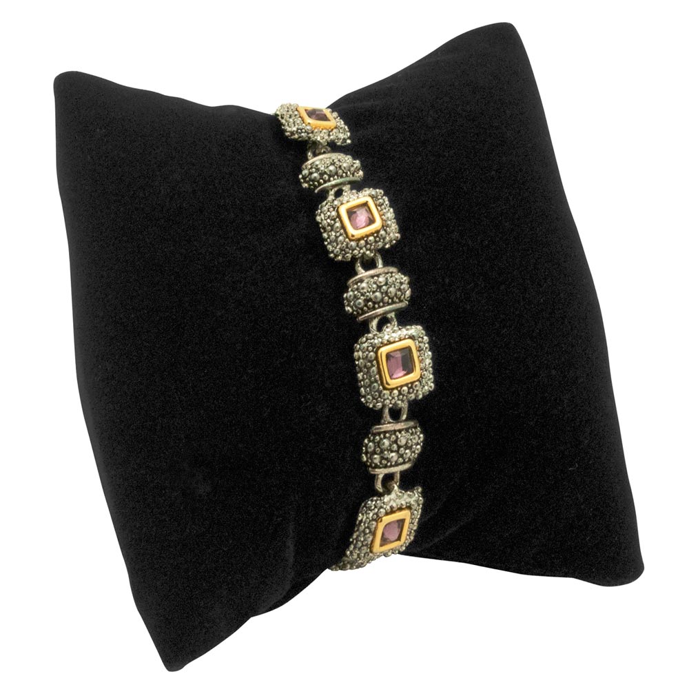 Black Velvet Jewelry Bracelet / Watch Pillow
