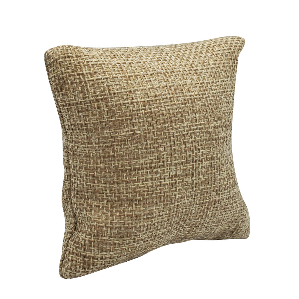 Burlap Natural Brown Jewelry Watch / Bracelet Pillow