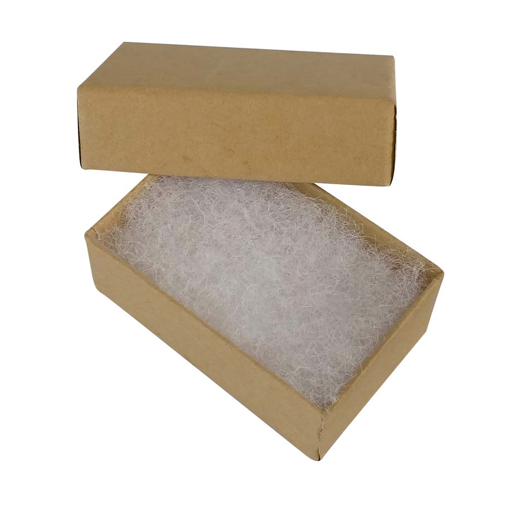 Premium Brown Kraft Paper Cotton Filled Jewelry Gift Boxes #11