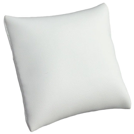 White Leatherette Jewelry Bracelet / Watch Pillow