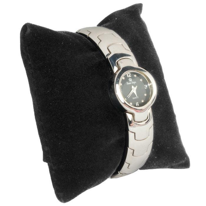Black Velvet Jewelry Bracelet / Watch Pillow 3" x 3"