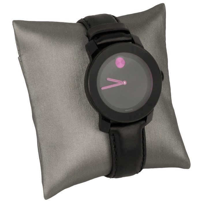 Steel Grey Leatherette Jewelry Bracelet / Watch Pillow