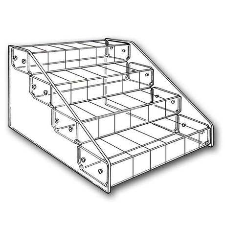 Clear Acrylic 24 Compartment 4 Tier Jewelry Bead Organizer Case