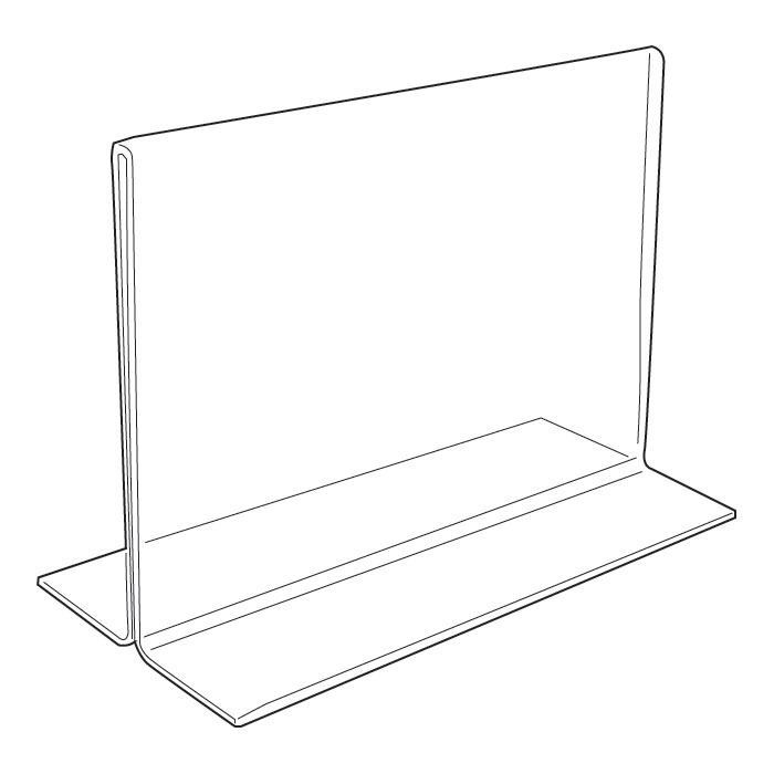 Clear Acrylic Table Top Restaurant Menu Sign Holder 7" x 5-1/2" H