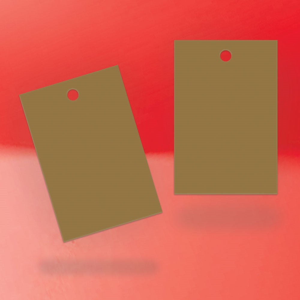 Kraft Custom Hang Tag Square - 1-1/4" x 1-7/8" (100 pcs)