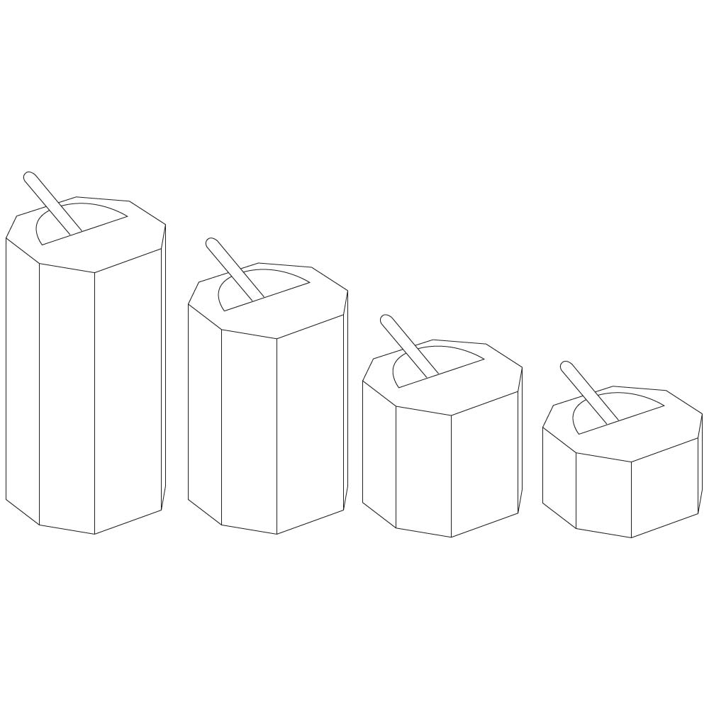 Clear Acrylic 4 Piece Ring Display Set