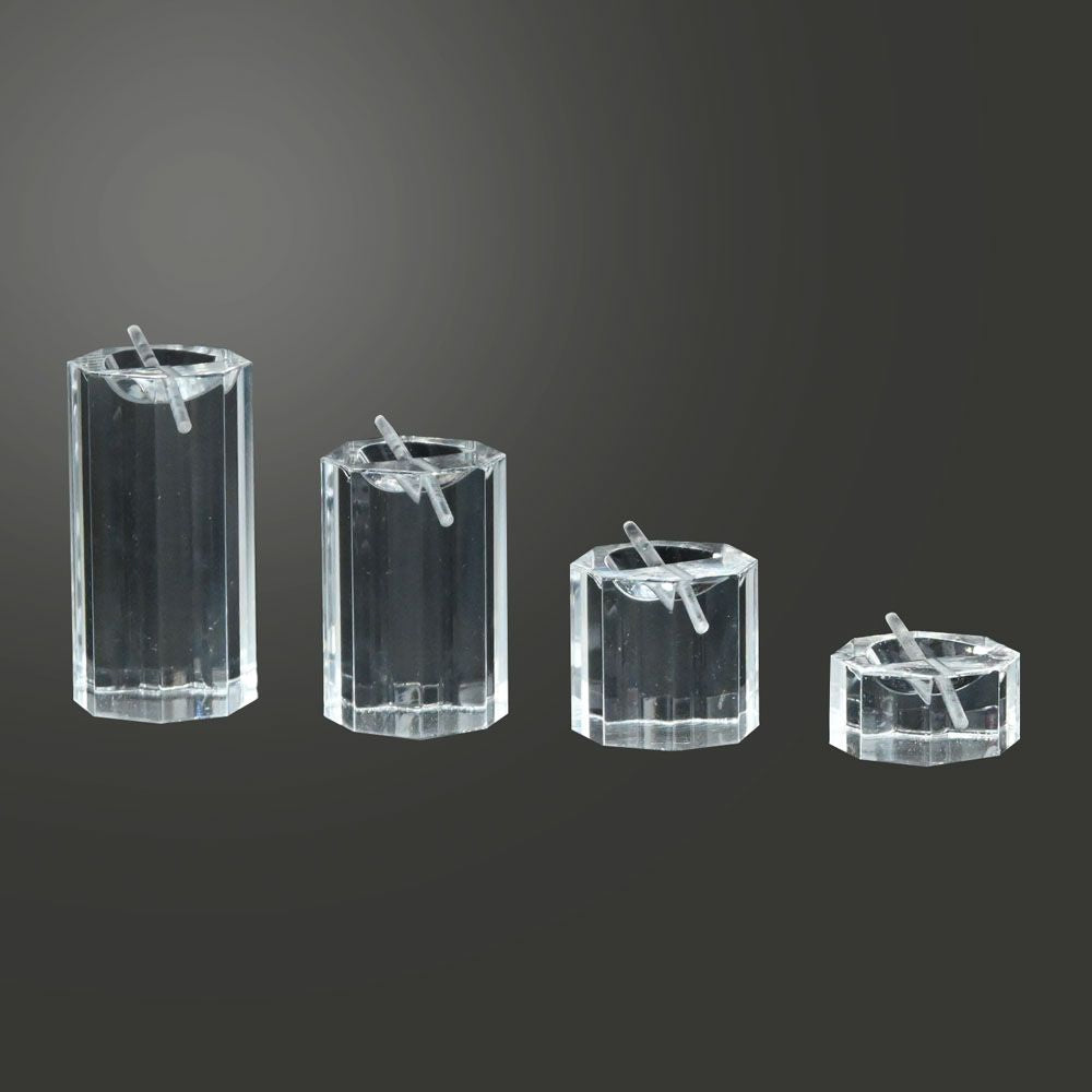 Clear Acrylic 4 Piece Ring Display Set