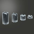 Clear Acrylic 4 Piece Ring Display Set