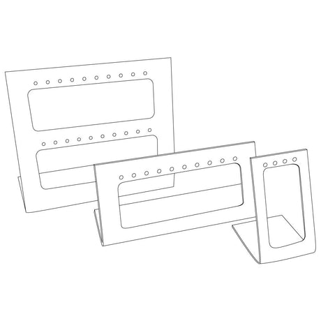 3 Piece Clear Acrylic Jewelry Earring Display Set