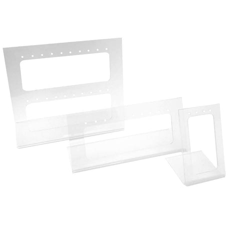 3 Piece Clear Acrylic Jewelry Earring Display Set