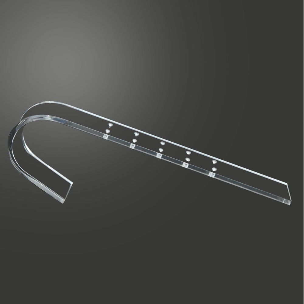 Clear Acrylic Jewelry Earring Display Ramp, Holds 5 Pairs