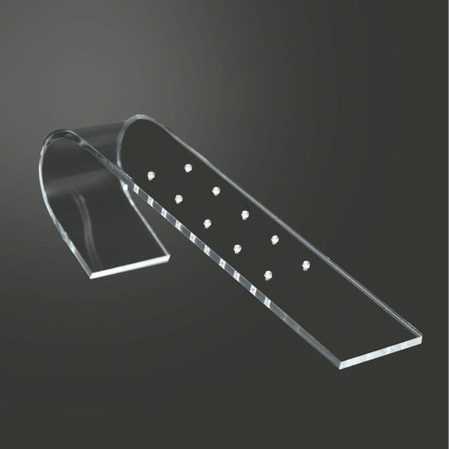 Clear Acrylic Jewelry Earring Display Ramp, Holds 5 Pairs