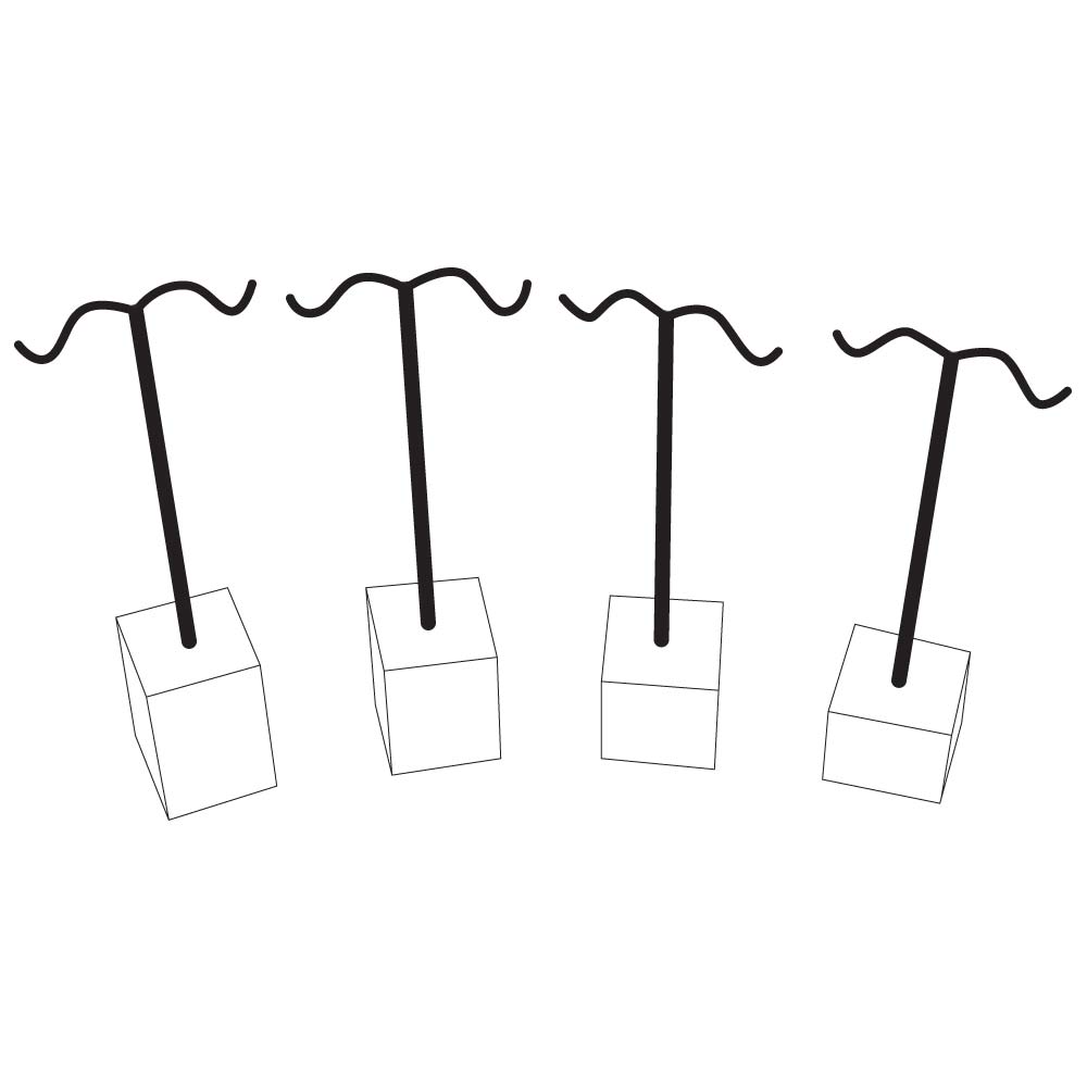 4 Piece Clear Acrylic Jewelry Earring Display Tree Set