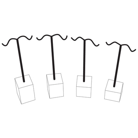 4 Piece Clear Acrylic Jewelry Earring Display Tree Set