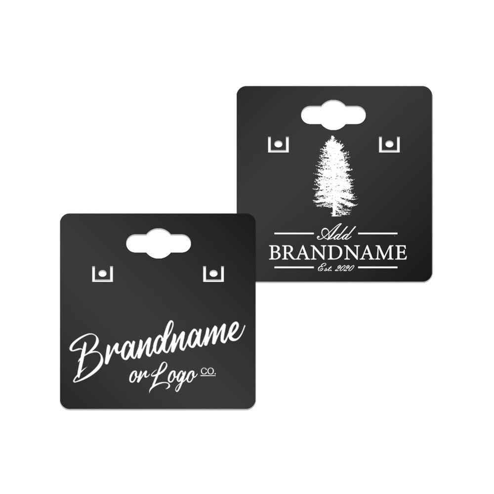 Black Earring Card With Keyhole 1-1/2" x 1-1/2"