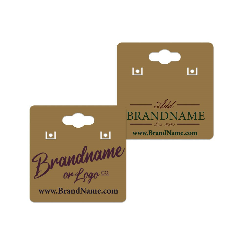 Hanging Kraft Earring Card 1-1/2" x 1-1/2"