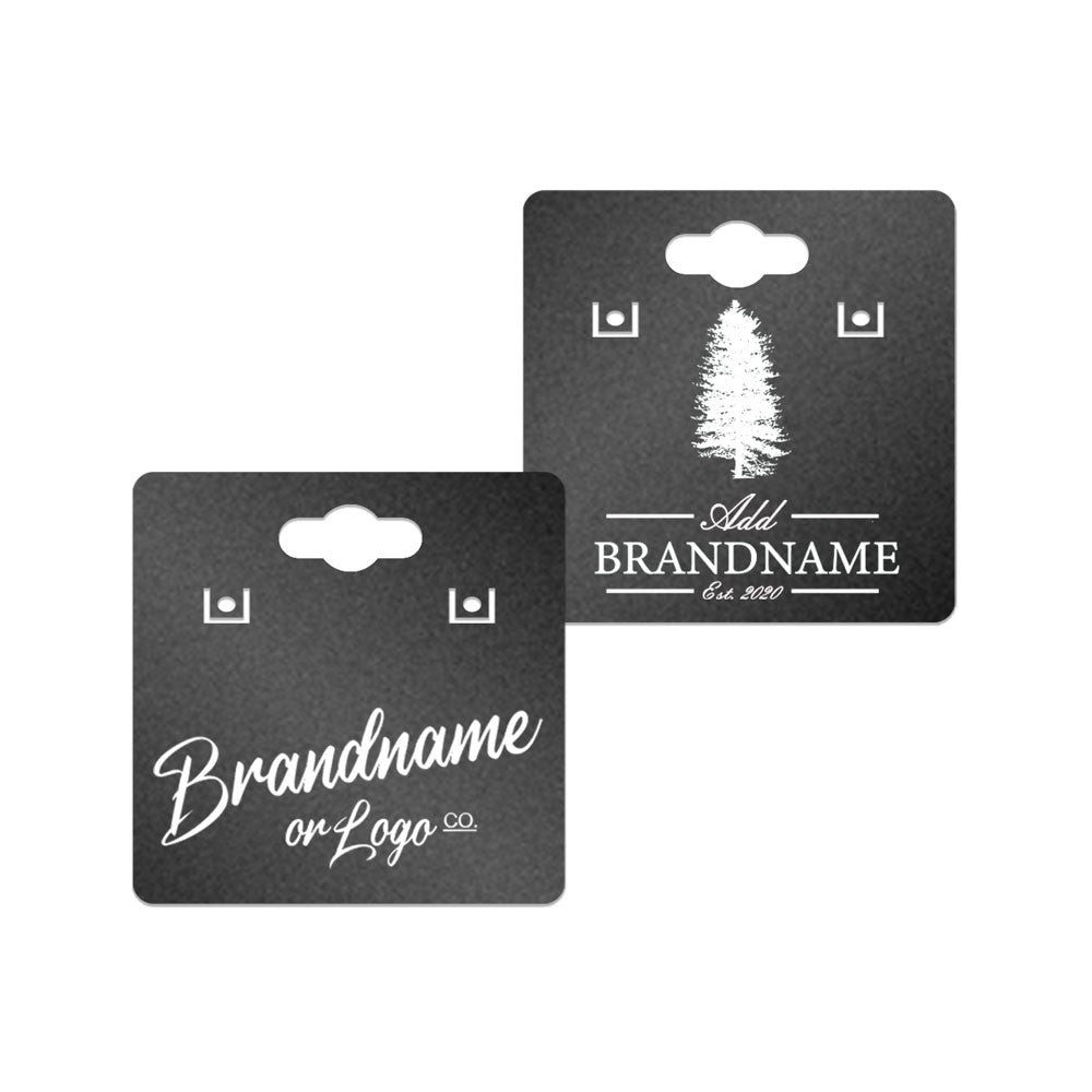 Shimmer Black Earring Card with Keyhole 1-1/2" x 1-1/2"