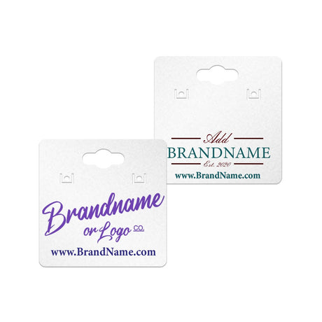 Shimmer White Earring Card With Keyhole 1-1/2" x 1-1/2"