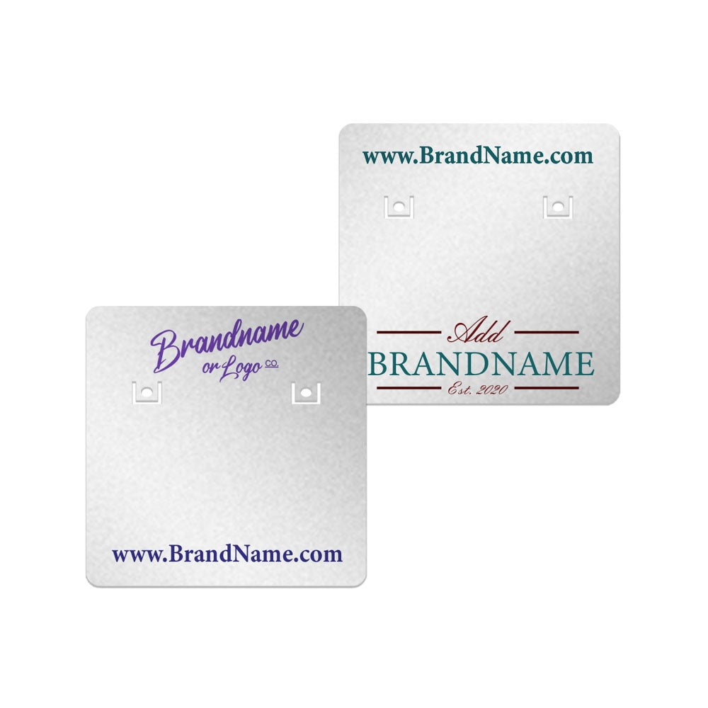 Shimmer Silver Earring Card 1-1/2" x 1-1/2"