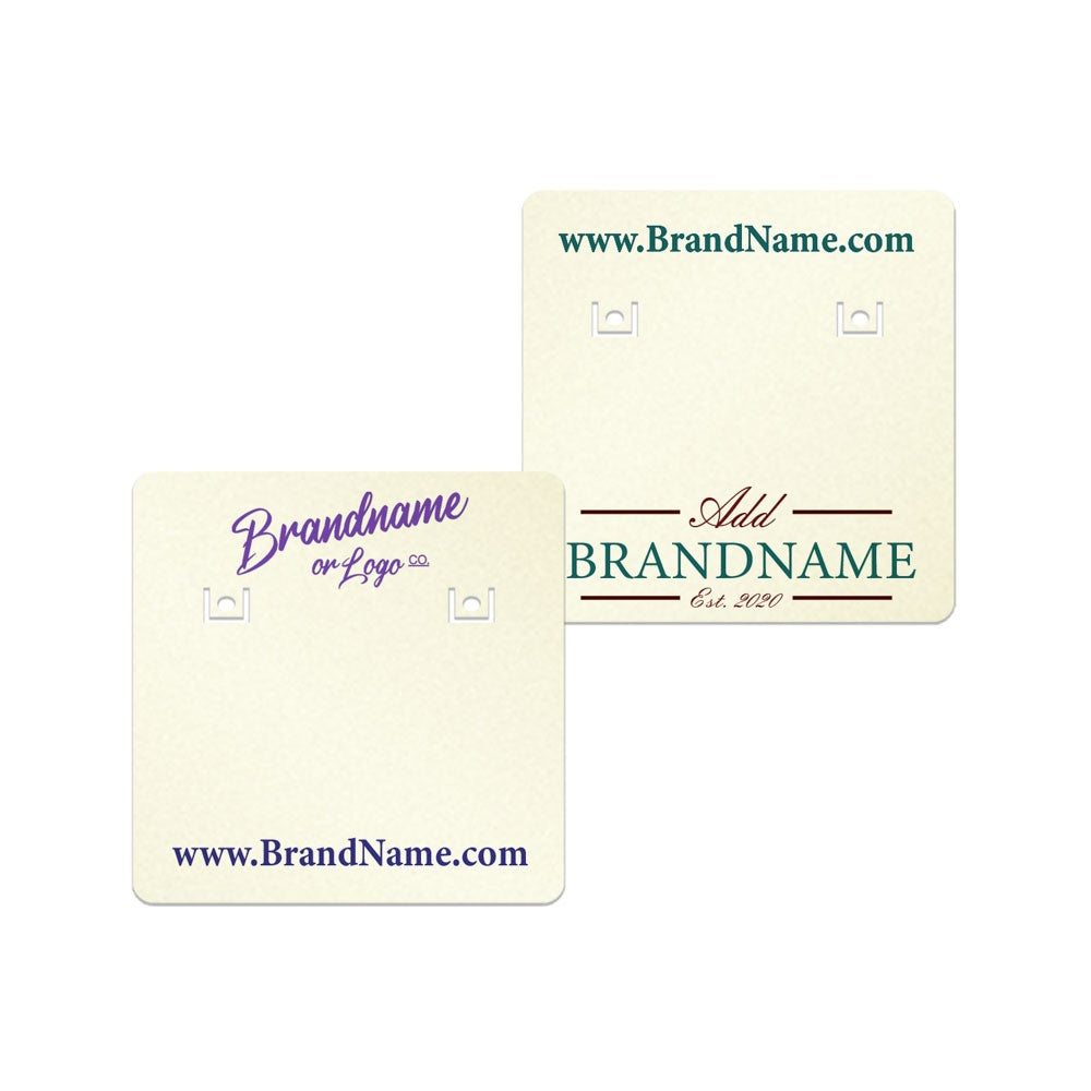 Shimmer White Gold Earring Card 1-1/2" x 1-1/2"