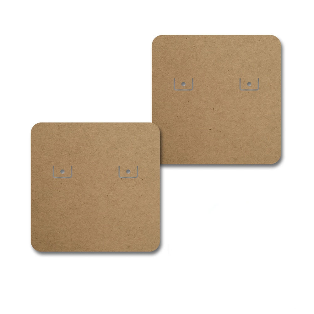 Kraft Earring Card 1-1/2" x 1-1/2"
