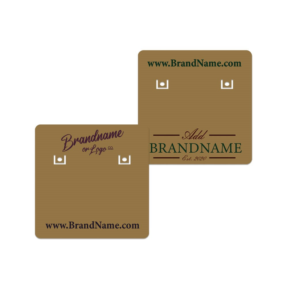 Kraft Earring Card 1-1/2" x 1-1/2"