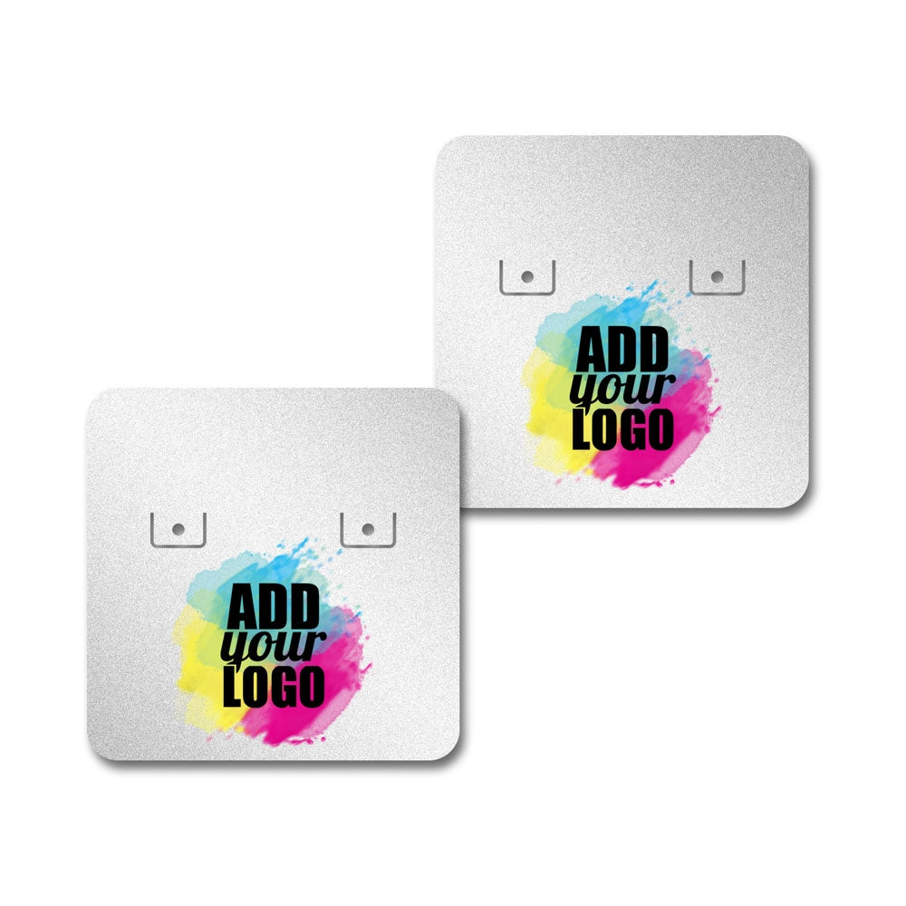 Shimmer Silver Earring Card 1-1/2" x 1-1/2"