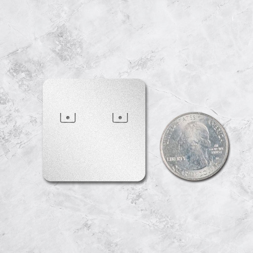 Shimmer Silver Earring Card 1-1/2" x 1-1/2"