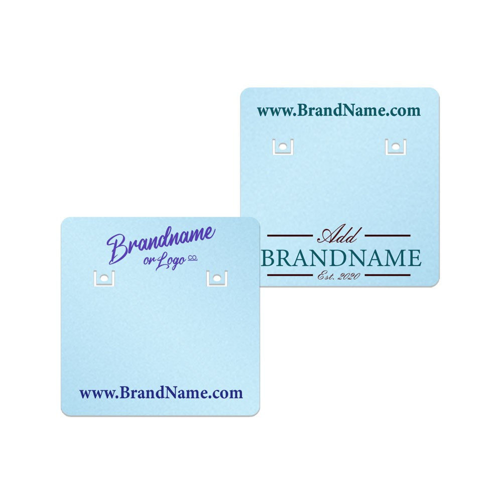 Shimmer Blue Earring Card 1-1/2" x 1-1/2"