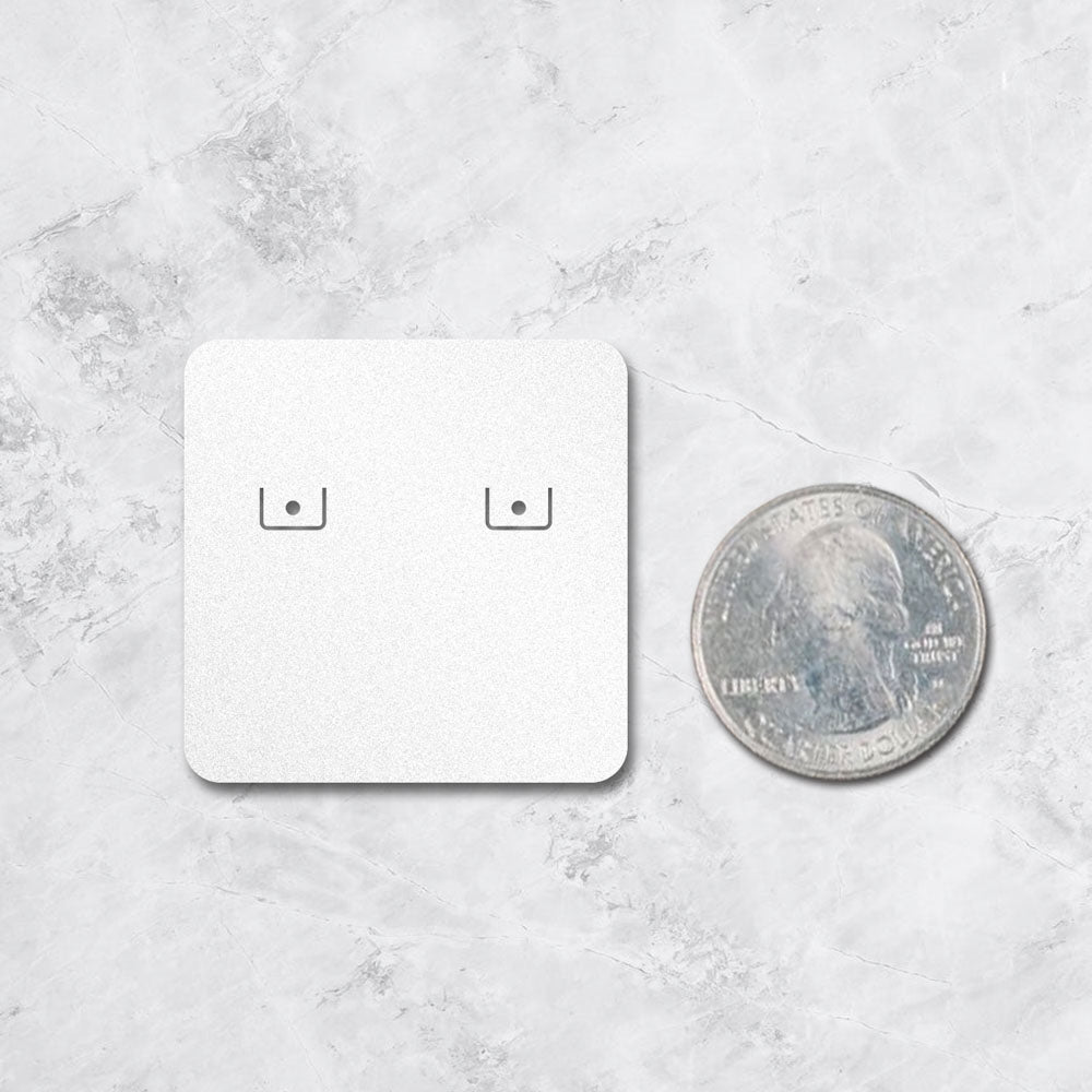 Shimmer White Earring Card 1-1/2" x 1-1/2"