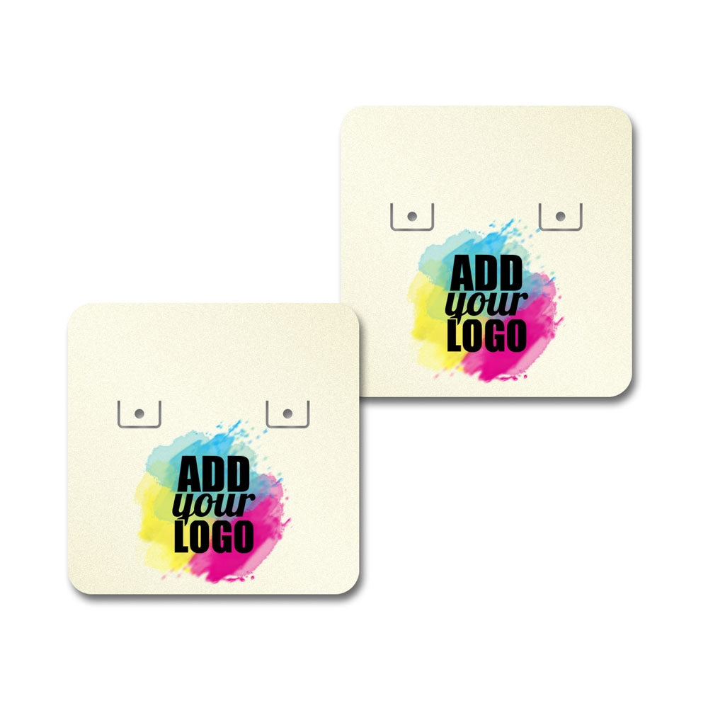 Shimmer White Gold Earring Card 1-1/2" x 1-1/2"