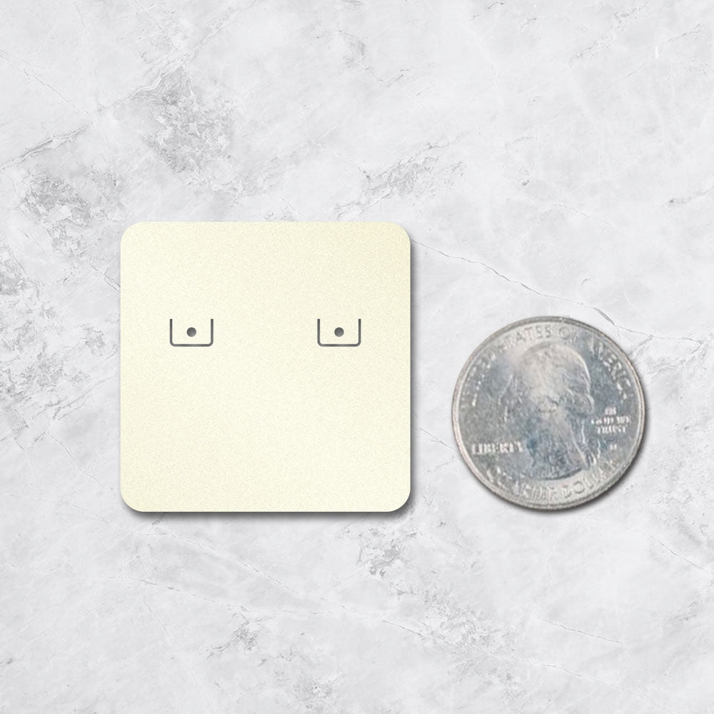 Shimmer White Gold Earring Card 1-1/2" x 1-1/2"