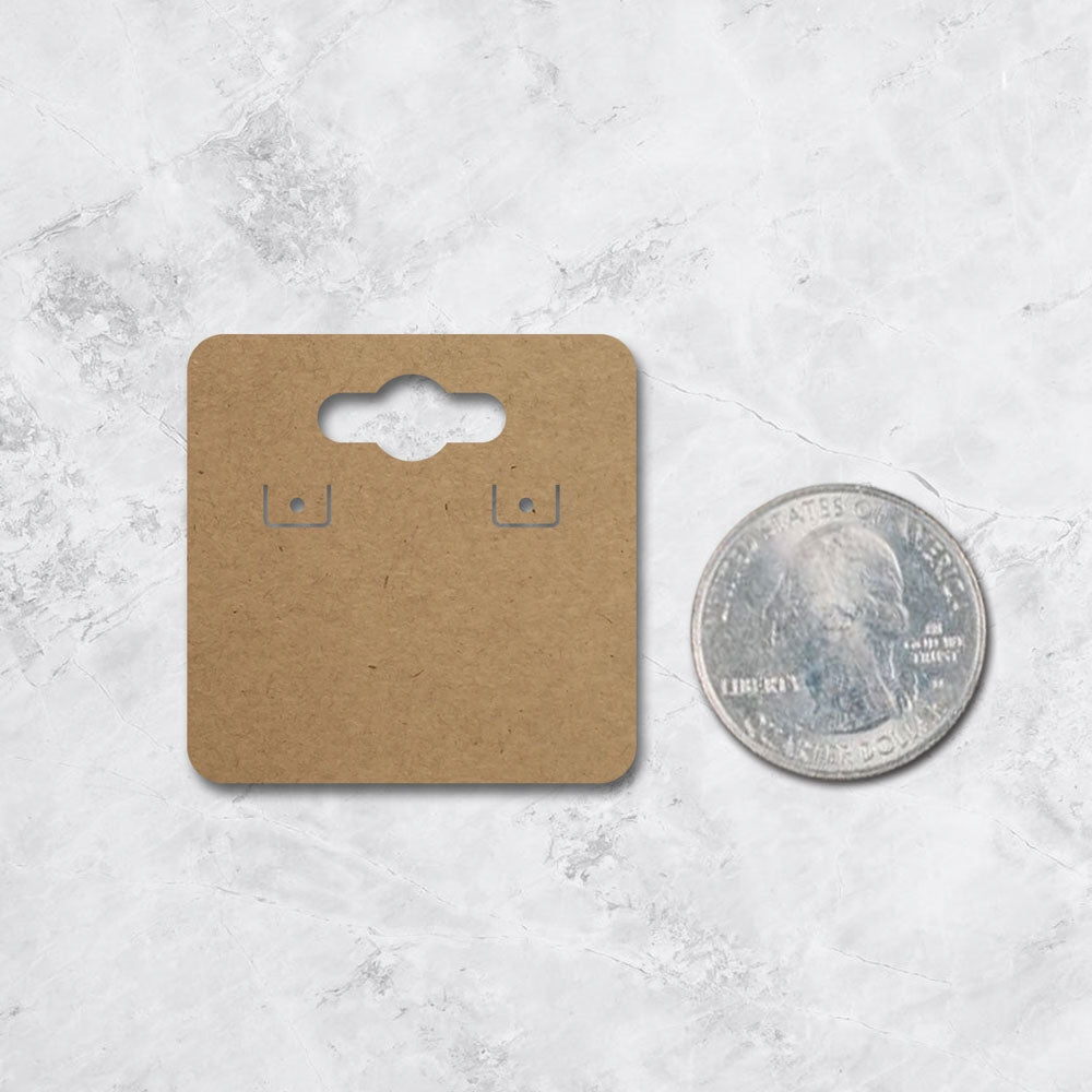 Kraft Earring Card 1-1/2" x 1-1/2"