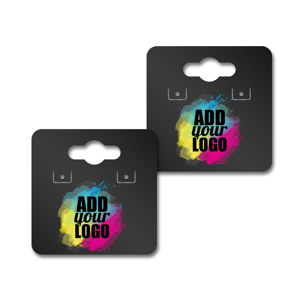 Black Earring Card With Keyhole 1-1/2" x 1-1/2"