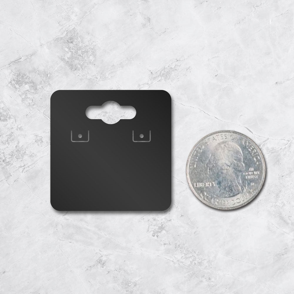 Black Earring Card With Keyhole 1-1/2" x 1-1/2"