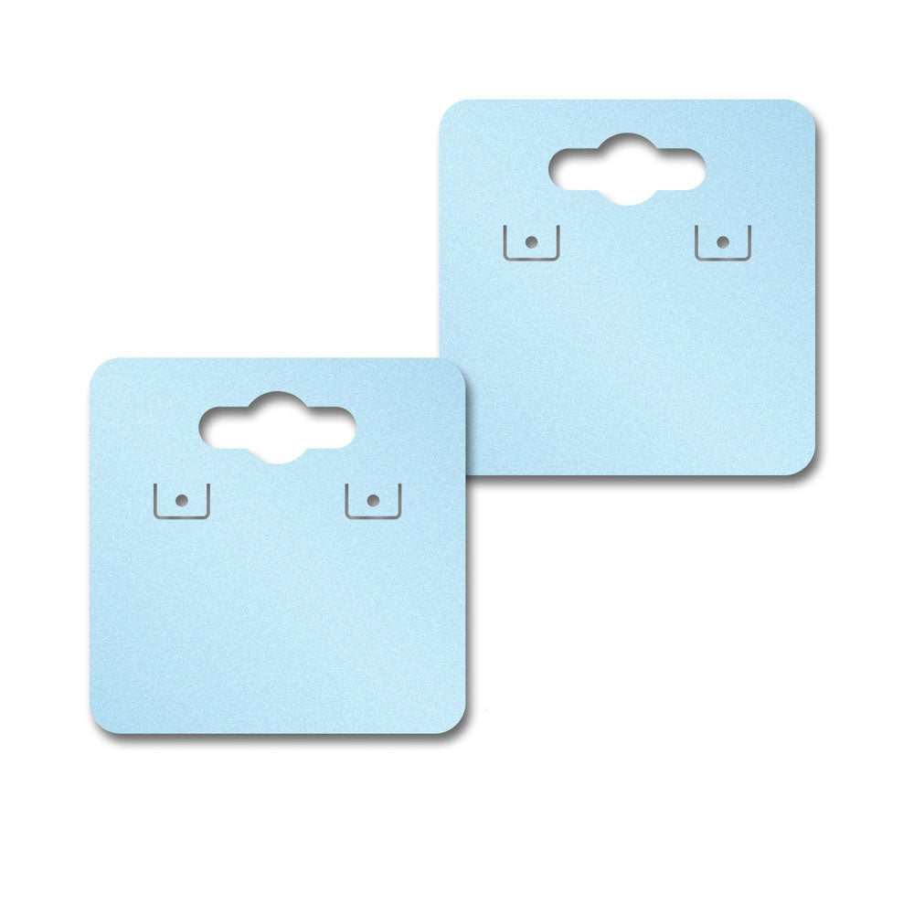 Shimmer Blue Earring Card With Keyhole 1-1/2" x 1-1/2"