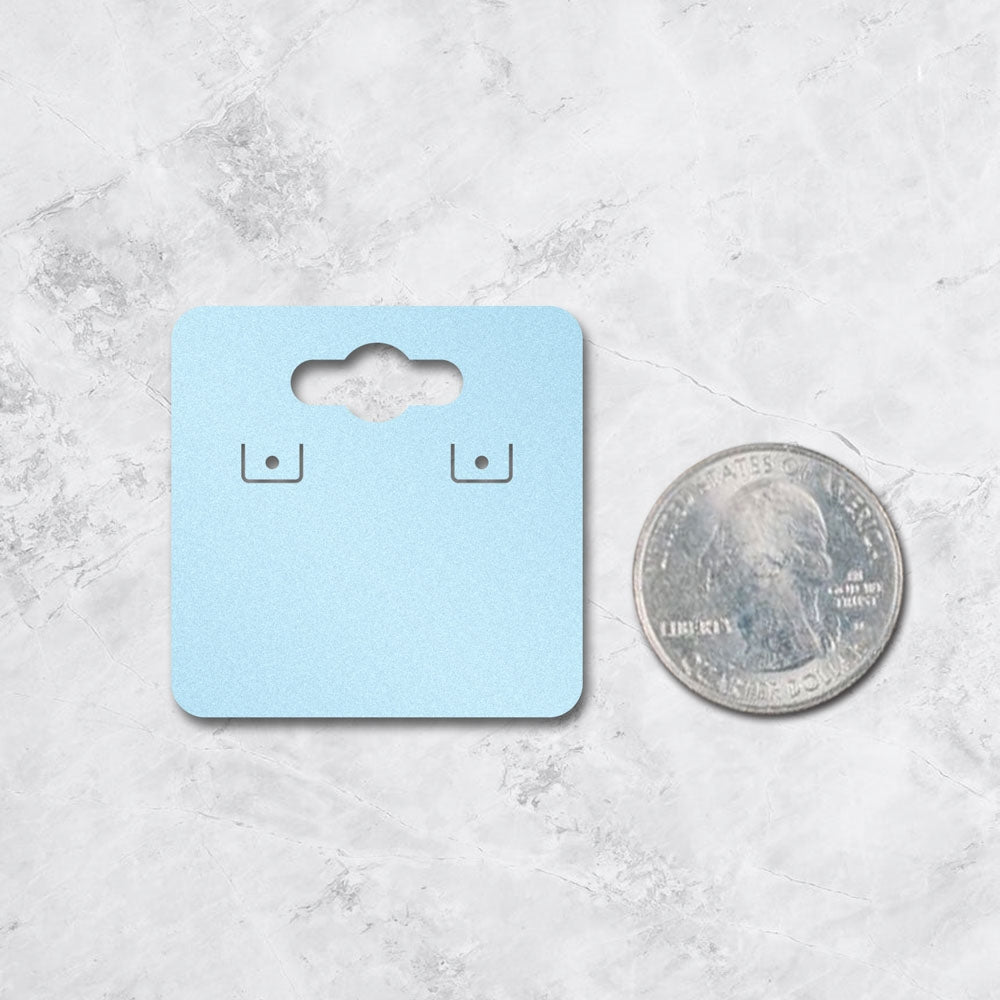 Shimmer Blue Earring Card With Keyhole 1-1/2" x 1-1/2"