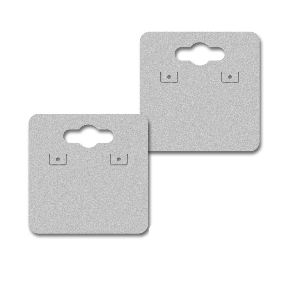 Matte Grey Earring Card With Keyhole 1-1/2" x 1-1/2"