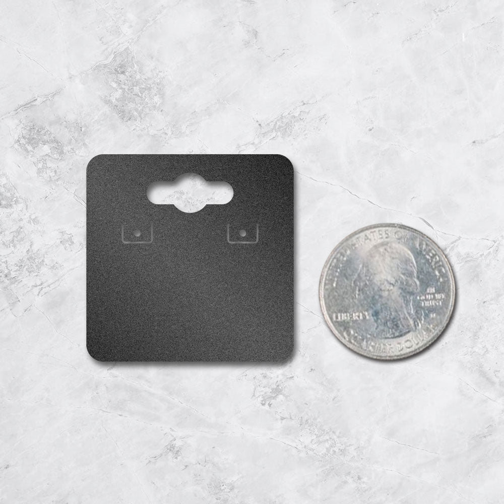 Shimmer Black Earring Card with Keyhole 1-1/2" x 1-1/2"