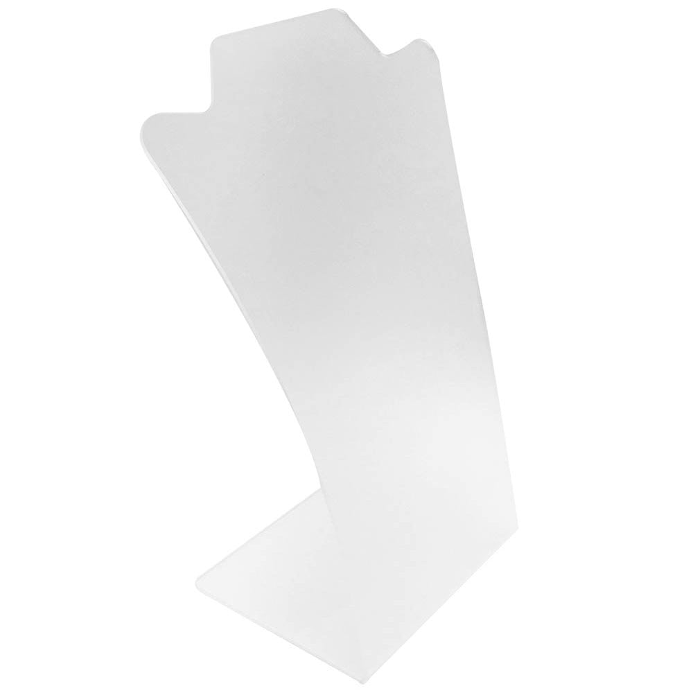 Frosted Acrylic Jewelry Necklace or Chain Display, 12" Tall