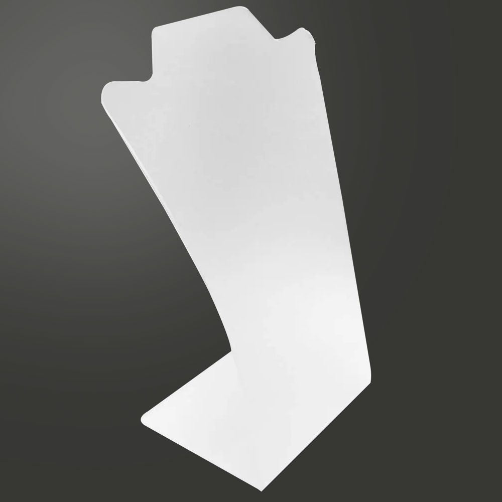 Frosted Acrylic Jewelry Necklace or Chain Display, 12" Tall